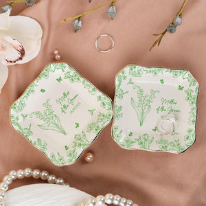 Personalized Wedding Ring Dish for Mom, Mother of the Bride/Groom Jewelry Dish, Gifts from Bride Daughter, Wedding Keepsake Gift for Her