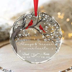 Memorial Ornament, Loss of Mom Dad, Memorial Day Keepsake, Sympathy Gifts, Remembrance Christmas Ornament Dad Mom Memorial Cardinal Ornament