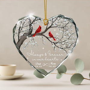 Memorial Ornament, Loss of Mom Dad, Memorial Day Keepsake, Sympathy Gifts, Remembrance Christmas Ornament Dad Mom Memorial Cardinal Ornament