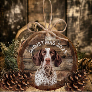 Custom Photo Ornament: Rustic Christmas Tree Decor