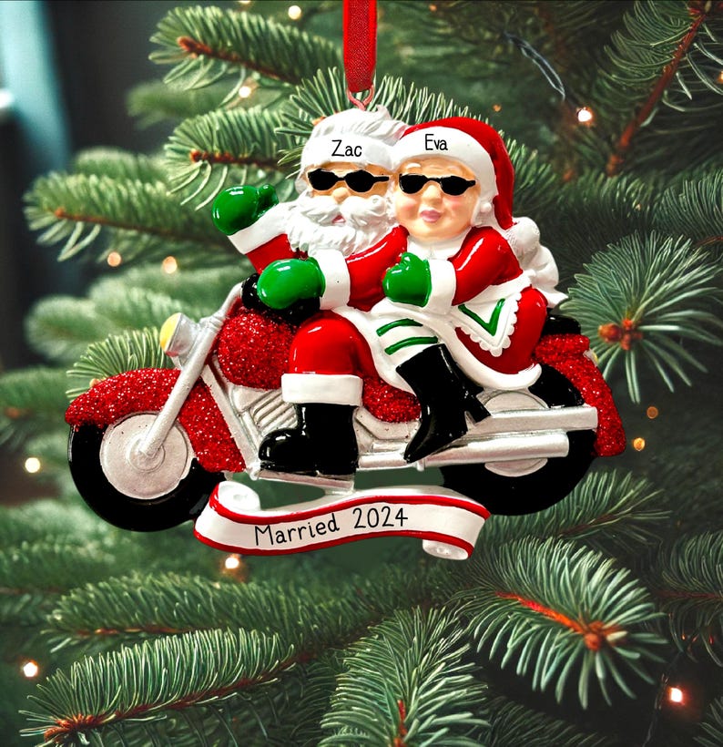 Personalised Couples Christmas Ornament - Bauble - Engaged - Married - First Christmas Together Gift - boyfriend girlfriend partner