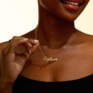 Custom Heart Name Necklace Personalized Dainty Gold Name Necklace Minimalist Name Necklace Gift for Her Daughter