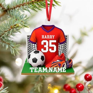 Personalized Soccer Player Ornament, Sport Christmas Ornament, Soccer Fan Gift, Soccer Team Gift, Soccer Coach Gift, Team Christmas Gifts