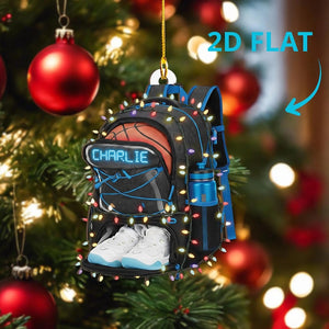 Personalized Basketball Ornament: Sports Bag, Player Gift