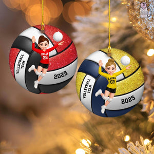 Personalized Volleyball Player Ornament, Gift For Sport Lover, Volleyball Team Gift, Volleyball Senior Christmas Gift, Sport Fan Ornament
