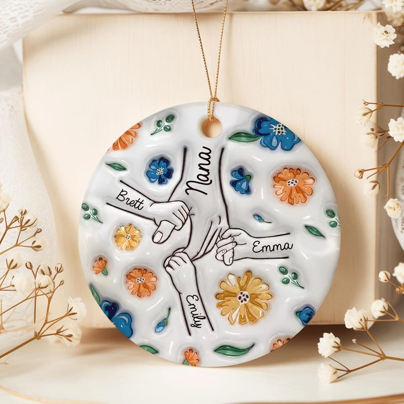 Personalized Grandma Christmas Ornament 2026, Holding Nana s Hand Christmas Ornament 2026, Hold My Hand, Hold My Heart, Gift For Nana