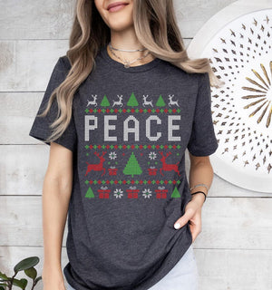 Matching Couples Ugly Christmas Sweater, Come in Peace Couple Christmas Shirt, Funny Xmas Gift