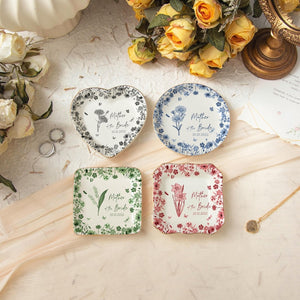 Personalized Ring Dish, Mother of the Bride/Groom Trinket Dish, Toile De Jouy Gift For Mother, Gift for Mom, Gift from Daughter