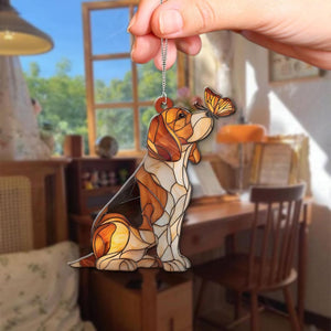 Beagle ACRYLIC Suncatcher, Beagle Ornament, Dog Window Hanging Decor, Pet Memorial Gift, Beagle Lover Gift, Dog Mom Gift