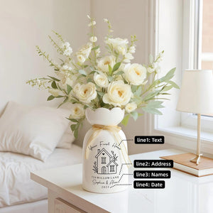 Personalised First Home Gift,Flower Vase for New Home Occasion,Housewarming Gift For Couple,Moving In Gift for Friend,New Home Owners Gift