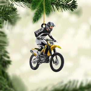 Personalized Dirt Bike Ornament: Custom Motocross Ornament, Motorcycle Ornament, Bike Christmas Ornament, Gift for Racing Lover, Rider Gift