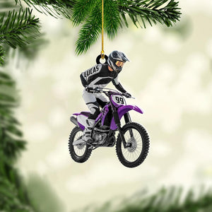Personalized Dirt Bike Ornament: Custom Motocross Ornament, Motorcycle Ornament, Bike Christmas Ornament, Gift for Racing Lover, Rider Gift