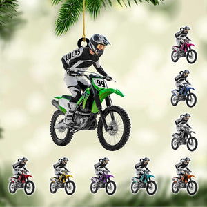 Personalized Dirt Bike Ornament: Custom Motocross Ornament, Motorcycle Ornament, Bike Christmas Ornament, Gift for Racing Lover, Rider Gift