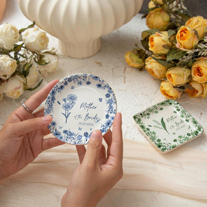 Personalized Ring Dish, Mother of the Bride/Groom Trinket Dish, Toile De Jouy Gift For Mother, Gift for Mom, Gift from Daughter