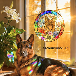 Custom Pet Portrait Stained Glass , Personalized Dog Portrait from Photo, Handmade Pet Keepsake, Pet Loss Gifts, Dog Memorial, Home Decor