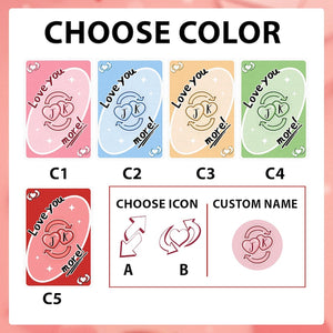 Reverse Love Card I Love You More Personalized Couple Name Card,Anniversary Gift for Him/Her, Funny Wedding Anniversary Gift for Husband