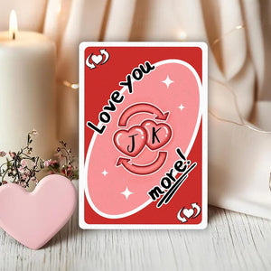 Reverse Love Card I Love You More Personalized Couple Name Card,Anniversary Gift for Him/Her, Funny Wedding Anniversary Gift for Husband
