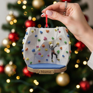 Personalized Rock Climbing Ornament 2025 2D Flat Acrylic Indoor Wall Climber Christmas Gift for Athletes & Adventure Lovers