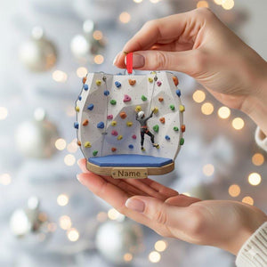 Personalized Rock Climbing Ornament 2025 2D Flat Acrylic Indoor Wall Climber Christmas Gift for Athletes & Adventure Lovers