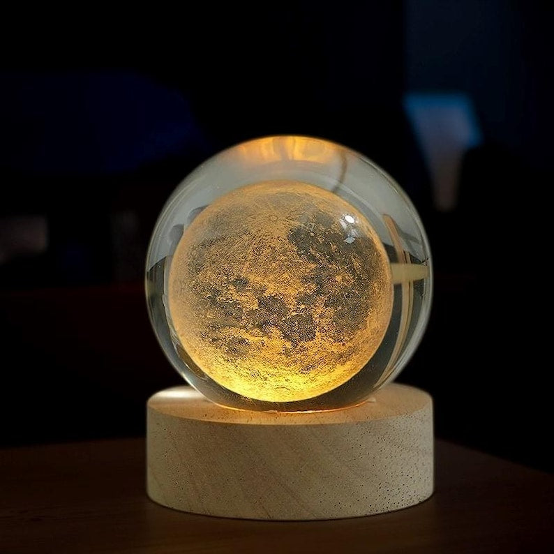 Personalized Solar System Night Light, Galaxy Globe Lamp, Milky Way Crystal Ball, Bedroom Decor, Memorial Astronomy Gift, Christmas Gifts