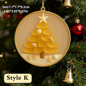 2D Sea Glass Friendship Ornament,Snowflake Timeless Friendship Acrylic Snowflake Keepsake,Christmas Tree Decor,Timeless Friendship Ornament