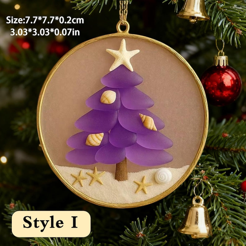 2D Sea Glass Friendship Ornament,Snowflake Timeless Friendship Acrylic Snowflake Keepsake,Christmas Tree Decor,Timeless Friendship Ornament