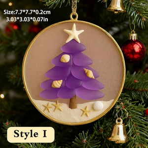 2D Sea Glass Friendship Ornament,Snowflake Timeless Friendship Acrylic Snowflake Keepsake,Christmas Tree Decor,Timeless Friendship Ornament