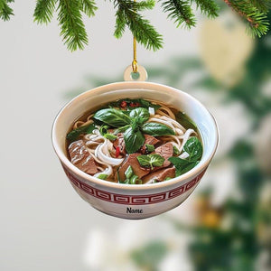 Vietnamese Pho Ornament, Pho Noodle Christmas Ornament, Noodle Ornament, Asian Food Ornament, Gift For Food Lovers