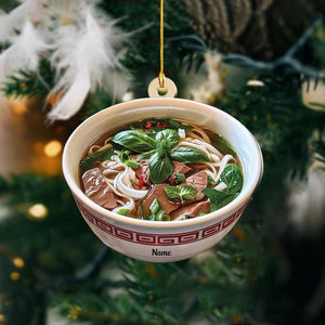 Vietnamese Pho Ornament, Pho Noodle Christmas Ornament, Noodle Ornament, Asian Food Ornament, Gift For Food Lovers