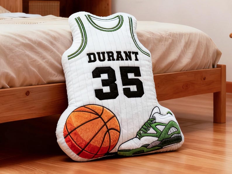 Custom Jersey Pillow,Personalized Basketball Jersey Pillow with Number,Basketball Lover Player Gift,Sports Pillow,Kids Gift,Throw Pillow
