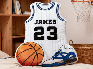 Custom Jersey Pillow,Personalized Basketball Jersey Pillow with Number,Basketball Lover Player Gift,Sports Pillow,Kids Gift,Throw Pillow