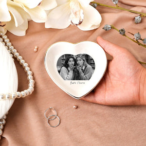Personalized Bestie Photo Ring Dish, Soul Sister Gift, Ceramic Jewelry Dish, Best Friend Gift, Birthday Gift, Christmas Gifts for Her Sister