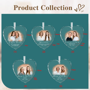 Custom Photo Memorial Ornament, Dad Mom Memorial Christmas decor,Remembrance Gift