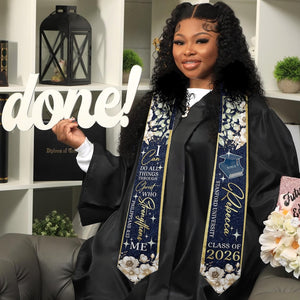 Personalized Christian Graduation Stole with Scripture Design Graduation Stole, Graduate Gifts Graduation Day Gift