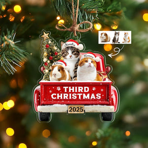 Custom Pet's First Christmas Ornament, Pet Photo Ornament, Dog's 1st Christmas Ornament, Puppy Ornament, Pet Lover Gift, Christmas Decor