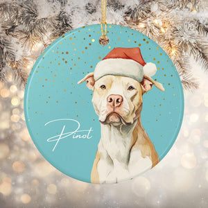 Personalized Pitbull Ornament, Custom Dog Christmas Gift, Pet Lover Holiday Keepsake