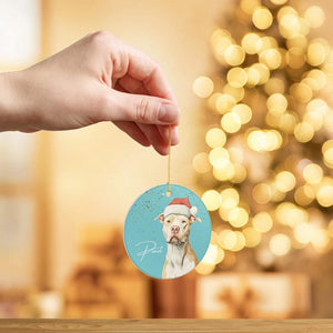 Personalized Pitbull Ornament, Custom Dog Christmas Gift, Pet Lover Holiday Keepsake