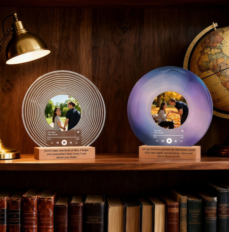 Personalized Photo Vinyl Records, Birthday Gifts, Customized Song Acrylic Plaques, Anniversary Gifts, Gifts For Her, Valentine's Day Gifts