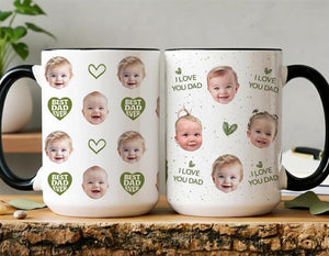 Custom Face Mug, Baby Face Mug, Custom Baby Photo Mug, Your Dog's Face Mug, Personalized Mug With Picture For Dad/Husband/Grandpa