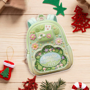 Personalized Kids School Backpack Ornament: Teacher & Student Decor, Kids Christmas Gift