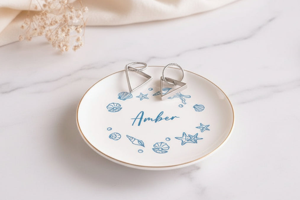 Personalized Jewelry Dish, Bridesmaid Gifts, Engagement Ring Dish, Birthday Gift for Her, Graduation Gift, Bridal Shower Gift, Gift for Mom
