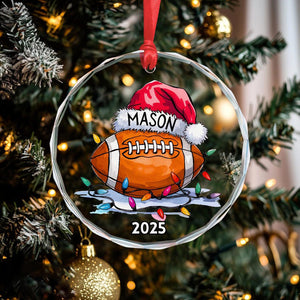 Personalized Sports Ornament 2025, Custom Name Football Baseball Basketball Soccer Golf Christmas Gift, Sports Fan Gift, Christmas Ornament