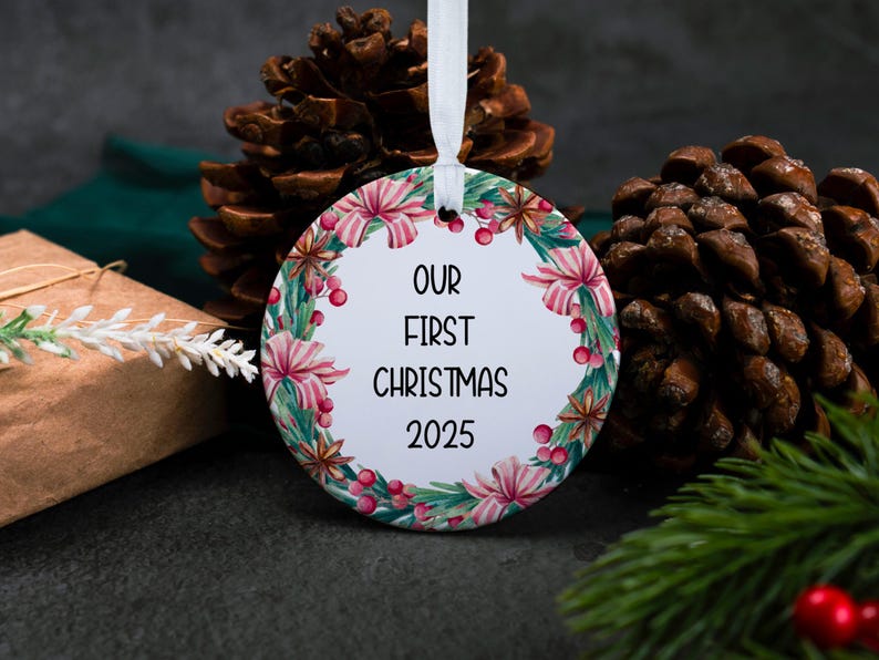 Christmas Photo Ornament, Personalized Family Photo Ornaments, Couple Ornament, Family Ornament with Picture, Married Couple Ornament