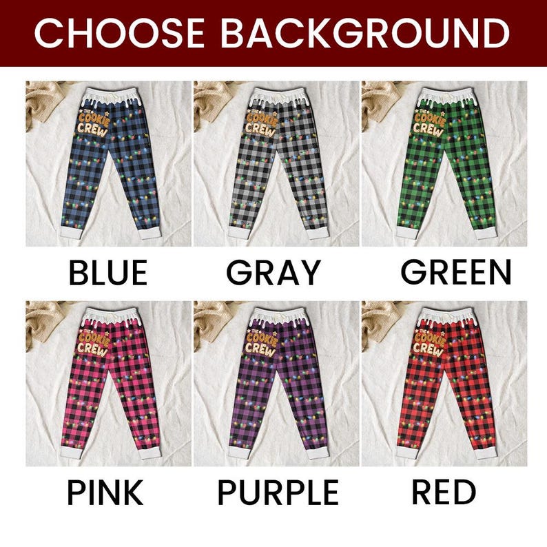 The Cookie Crew, Christmas Matching Outfits For Family, Custom Gingerbread Names, Personalized Lounge Pants, Christmas Family Outfit