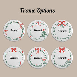 2 Sided Ceramic Ornament, Our First Christmas Engaged, Personalized Engagement Gift for Couples, Wedding Gift Newlyweds, Whimsical Married