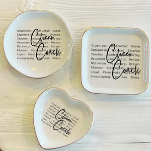 Cheer Coach Words Ceramic Ring Trinket Dish | Cheerleader Coach Words of Affirmation