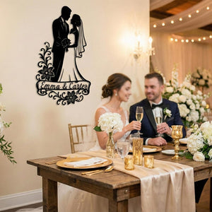 Personalized Wedding Monogram Metal Sign Custom Initials Wall Decor for Home & Wedding Gifts