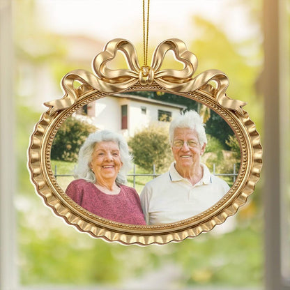 Custom Couple Portrait Frame Ornament, Unique Christmas Photo Gifts, Custom Portrait Engagement Gift,New Couple, Wedding Gift, Engaged Gift