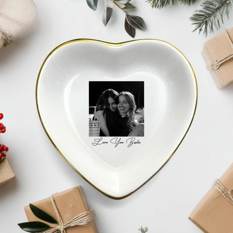 Best Friend Gift, Sister Gifts, Jewelry Dish Gifts For Best Friend, Christmas Gift For Sister, Personalized Bestie Photo, Soul Sister Gifts