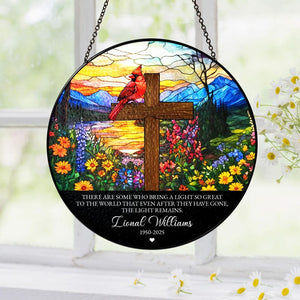 Memorial Stained Glass Suncatcher Sympathy Gift, Loss Of Mom Ornament, Dad Remembrance Gifts, In Loving Memory